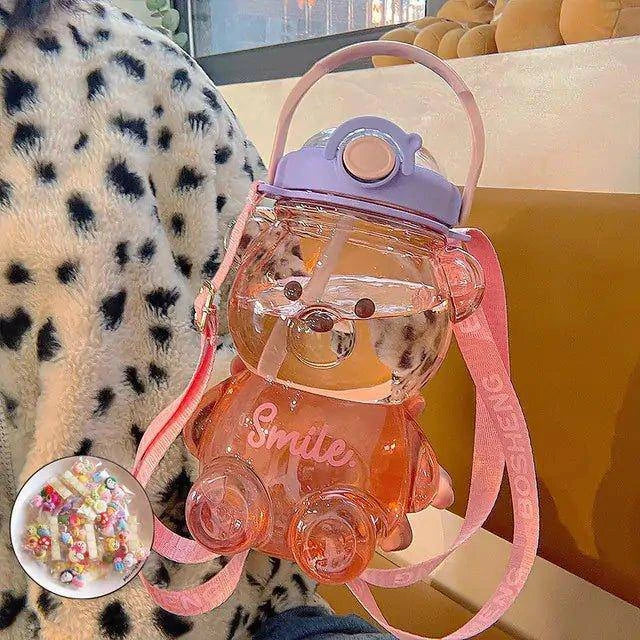 Kawaii Bear Water Bottle for Kids – Cute & Functional Hydration Solution - Home Kartz