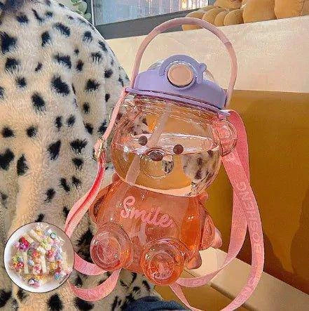 Kawaii Bear Water Bottle for Kids – Cute & Functional Hydration Solution - Home Kartz