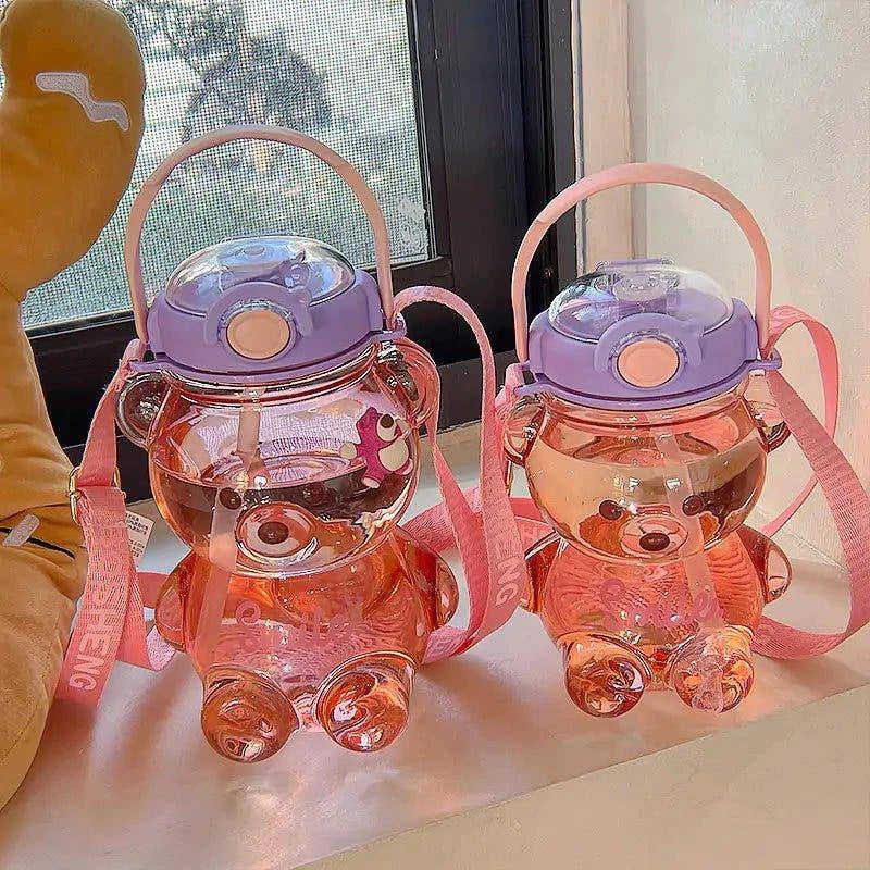 Kawaii Bear Water Bottle for Kids – Cute & Functional Hydration Solution - Home Kartz