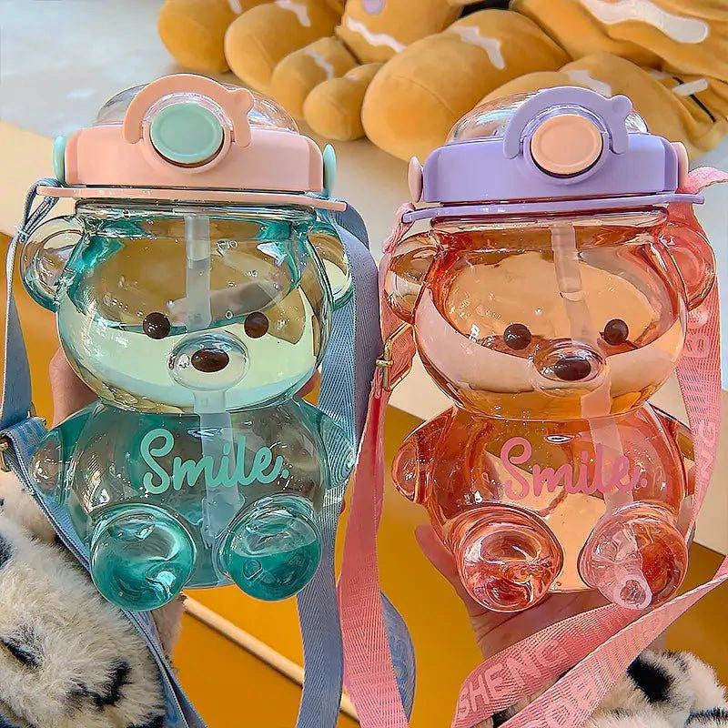Kawaii Bear Water Bottle for Kids – Cute & Functional Hydration Solution - Home Kartz