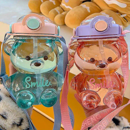 Kawaii Bear Water Bottle for Kids – Cute & Functional Hydration Solution - Home Kartz