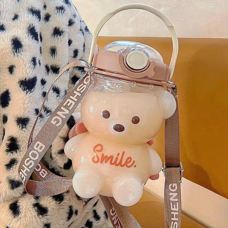 Kawaii Bear Water Bottle for Kids – Cute & Functional Hydration Solution - Home Kartz