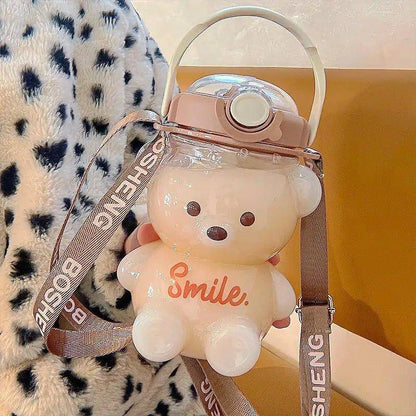 Kawaii Bear Water Bottle for Kids – Cute & Functional Hydration Solution - Home Kartz