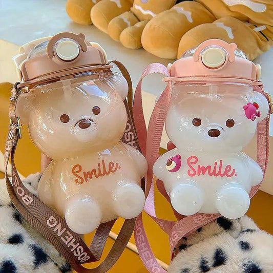 Kawaii Bear Water Bottle for Kids – Cute & Functional Hydration Solution - Home Kartz