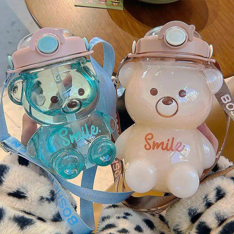 Kawaii Bear Water Bottle for Kids – Cute & Functional Hydration Solution - Home Kartz
