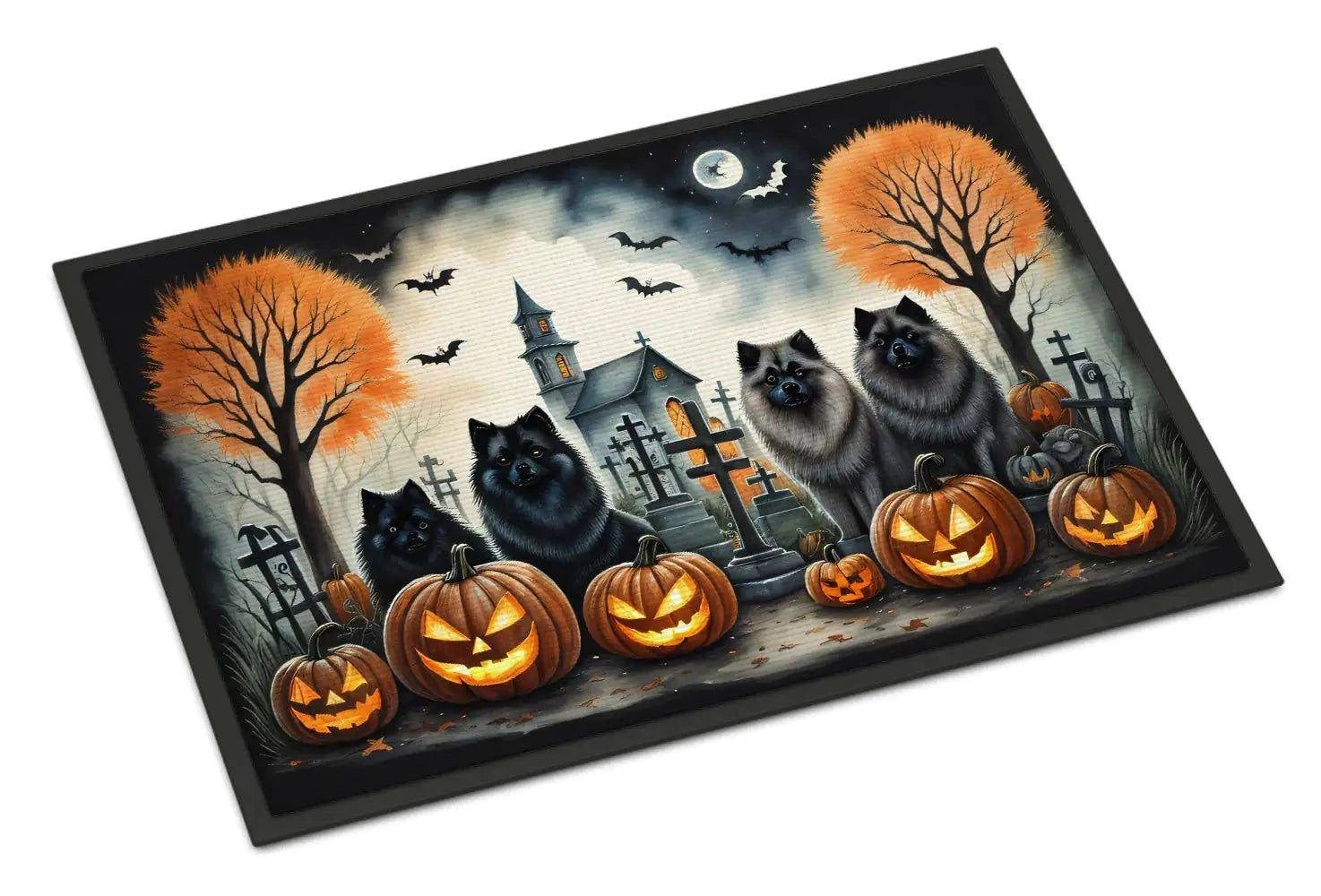 Keeshond Breed Halloween Doormat – Stylish & Durable Indoor/Outdoor Rug - Home Kartz