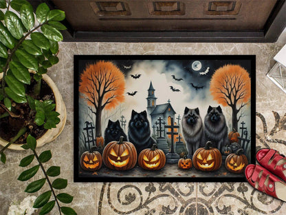 Keeshond Breed Halloween Doormat – Stylish & Durable Indoor/Outdoor Rug - Home Kartz