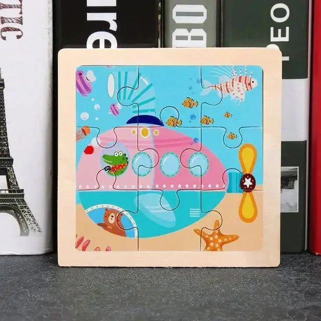 Educational Wooden 3D Puzzle Toy for Kids - Home Kartz