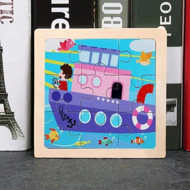 Educational Wooden 3D Puzzle Toy for Kids - Home Kartz