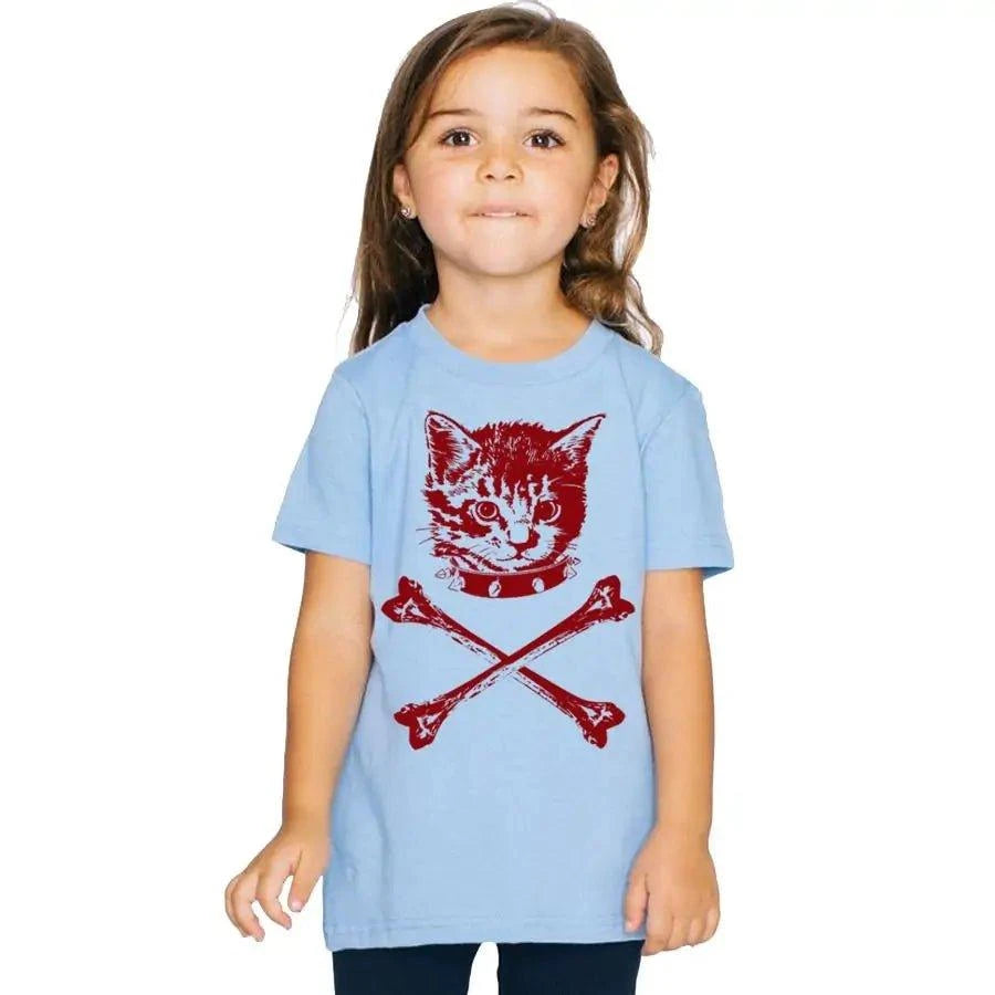 Premium Quality, Eco-Friendly Shirts : Kitten Crossbones for Kids - Home Kartz