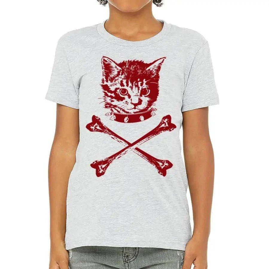 Premium Quality, Eco-Friendly Shirts : Kitten Crossbones for Kids - Home Kartz