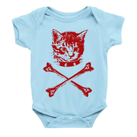 Elevate Your Little One's Style | Kitten Crossbones Onesie - Home Kartz