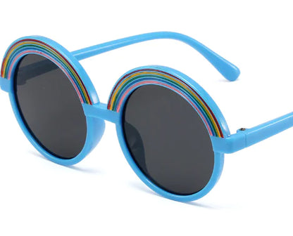 ✨ Rainbow Fun Meets Ultimate Eye Safety: Introducing the Retro Rainbow Cartoon Sunglasses for Kids! ✨ - Home Kartz