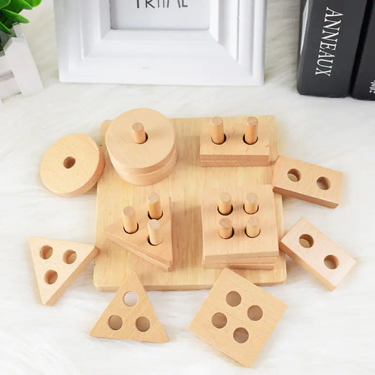 Smart Play, Strong Minds - Montessori Wooden Blocks That Teach Balance & Patience!