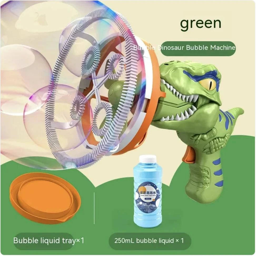 Experience Prehistoric Playtime Fun with the Handheld Dinosaur Bubble Blower Toy - Home Kartz