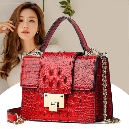 Trendy & Timeless: Elevate Your Style with This Fashionable Crocodile Pattern Handbag