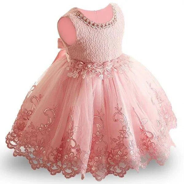 Shimmering Elegance: Lace Sequins Evening Dress for Young Stars - Home Kartz