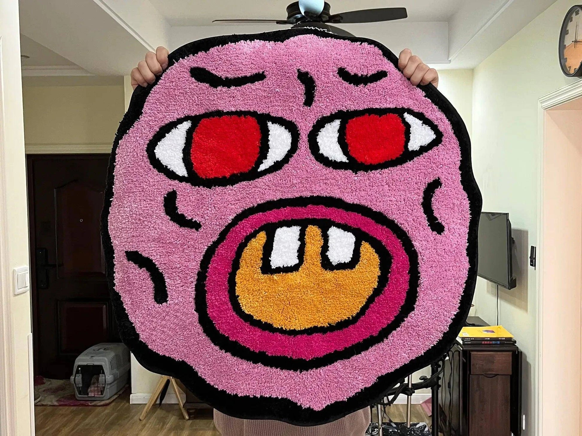 🍒 Cherry Bomb Rug: Add Whimsical Charm to Any Space 🏡 - Home Kartz