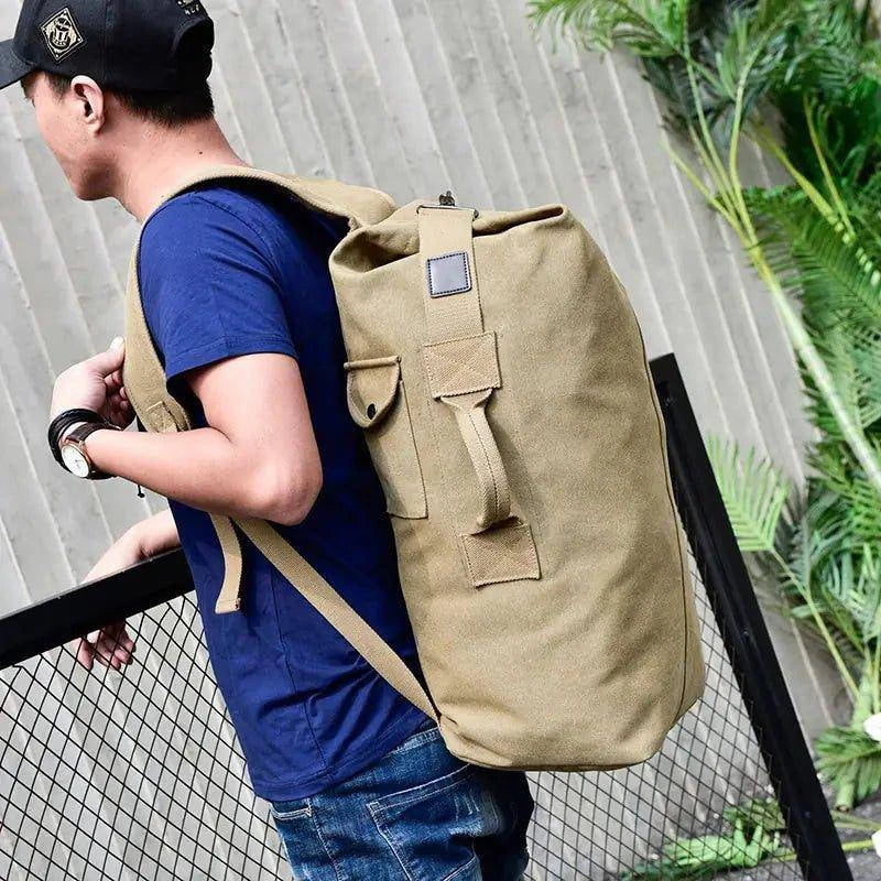 Large Capacity Man Travel Bag | Durable Canvas Backpack for Men - Home Kartz