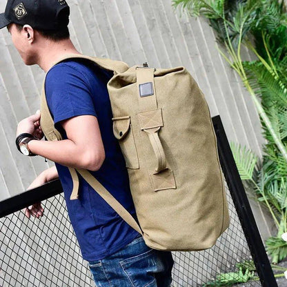 Large Capacity Man Travel Bag | Durable Canvas Backpack for Men - Home Kartz