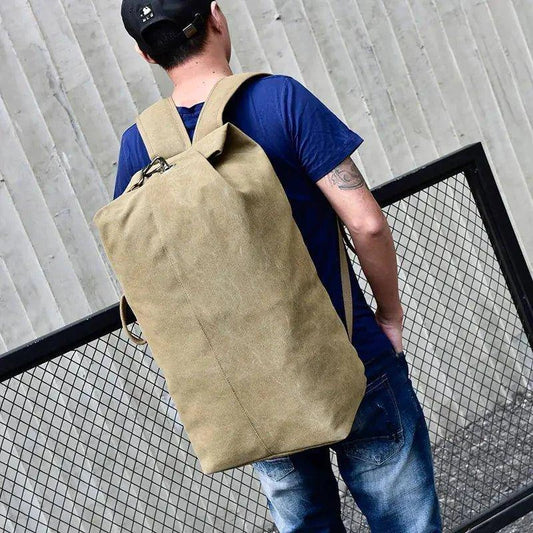 Large Capacity Man Travel Bag | Durable Canvas Backpack for Men - Home Kartz