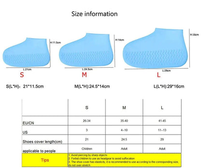 Reusable Latex Waterproof Rain Shoes Covers - Stay Dry in Rainy Weather - Home Kartz