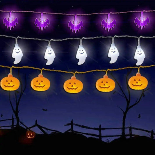 Spooky LED Halloween Light String – Battery-Powered, Weatherproof, 10,000-Hour Lifespan - Home Kartz