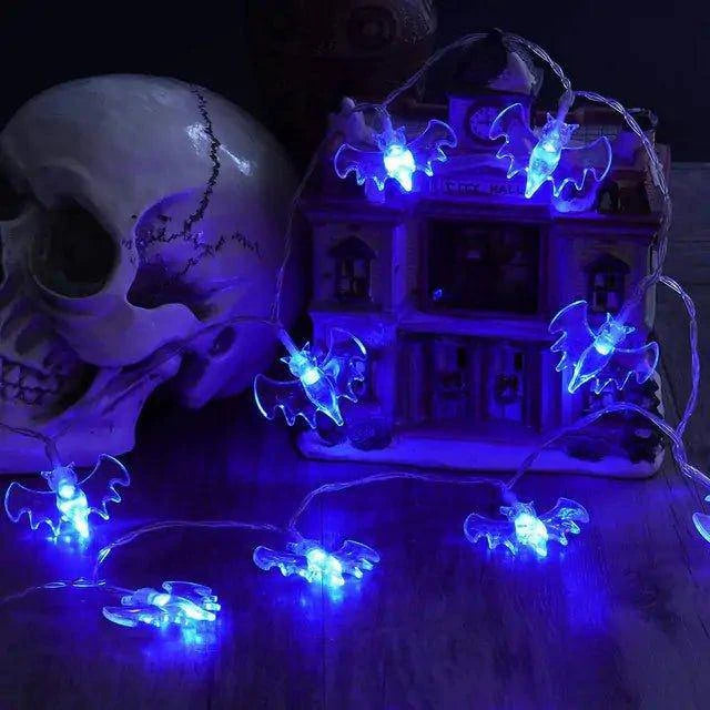 Spooky LED Halloween Light String – Battery-Powered, Weatherproof, 10,000-Hour Lifespan - Home Kartz