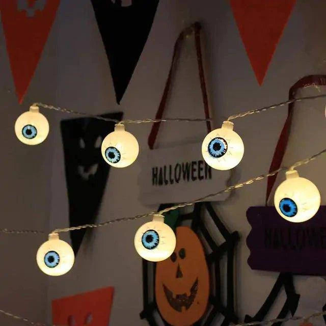 Spooky LED Halloween Light String – Battery-Powered, Weatherproof, 10,000-Hour Lifespan - Home Kartz