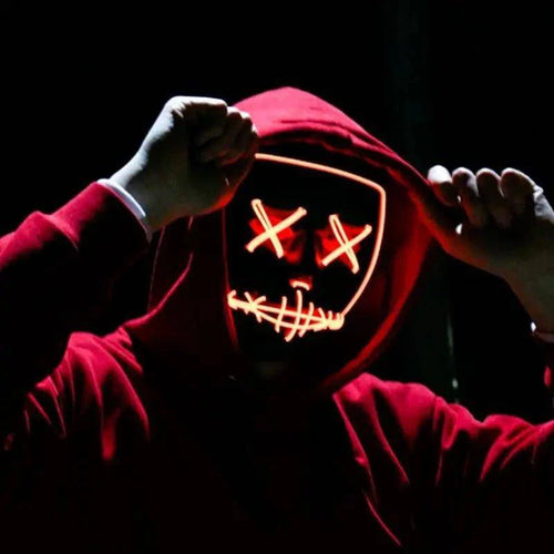 LED Halloween Party Masque – Light Up Your Halloween with a Glowing Costume! - Home Kartz