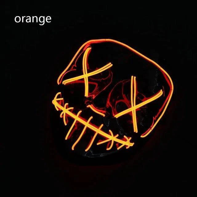 LED Halloween Party Masque – Light Up Your Halloween with a Glowing Costume! - Home Kartz