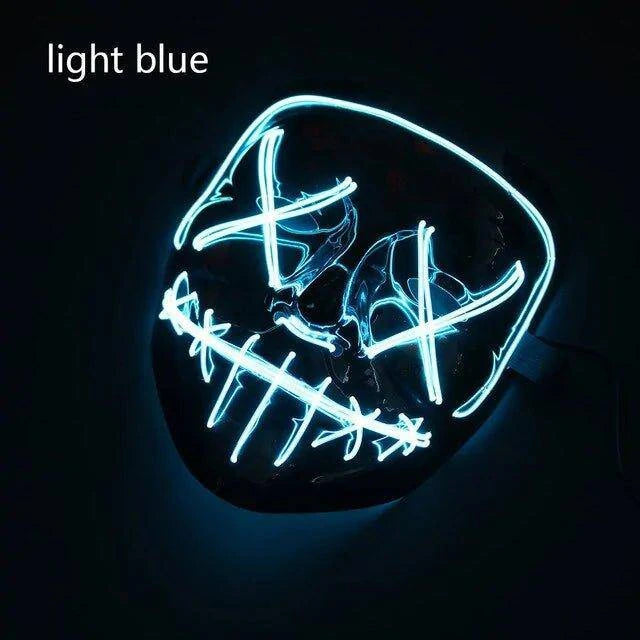 LED Halloween Party Masque – Light Up Your Halloween with a Glowing Costume! - Home Kartz