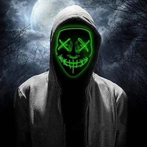 LED Halloween Party Masque – Light Up Your Halloween with a Glowing Costume! - Home Kartz
