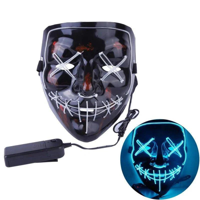 LED Halloween Party Masque – Light Up Your Halloween with a Glowing Costume! - Home Kartz