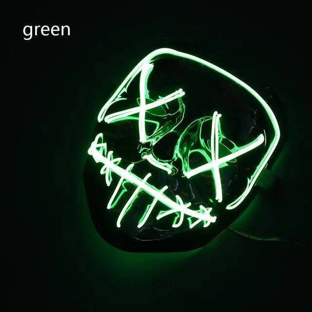 LED Halloween Party Masque – Light Up Your Halloween with a Glowing Costume! - Home Kartz