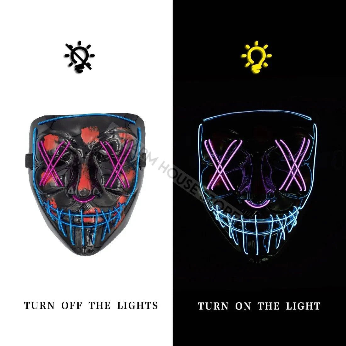 🎃 Light Up the Night with Our Electrifying Halloween LED Mask! 🌟 - Home Kartz