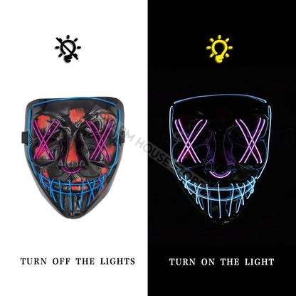 🎃 Light Up the Night with Our Electrifying Halloween LED Mask! 🌟 - Home Kartz