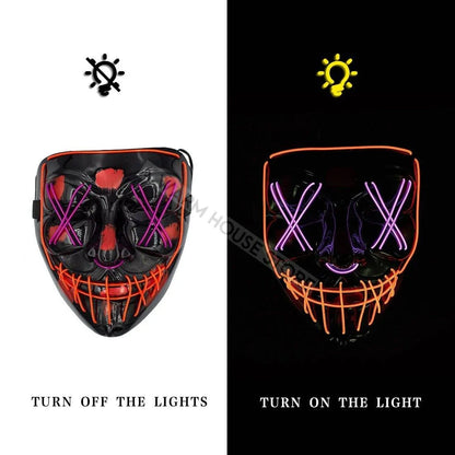🎃 Light Up the Night with Our Electrifying Halloween LED Mask! 🌟 - Home Kartz