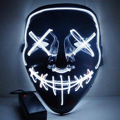 🎃 Light Up the Night with Our Electrifying Halloween LED Mask! 🌟 - Home Kartz