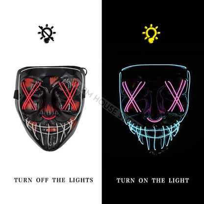 🎃 Light Up the Night with Our Electrifying Halloween LED Mask! 🌟 - Home Kartz