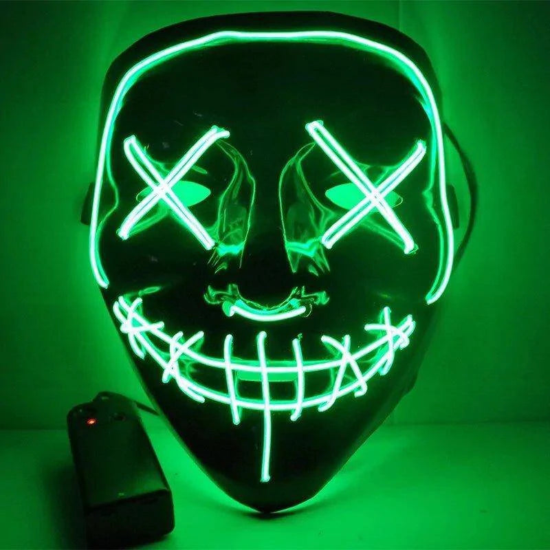 🎃 Light Up the Night with Our Electrifying Halloween LED Mask! 🌟 - Home Kartz