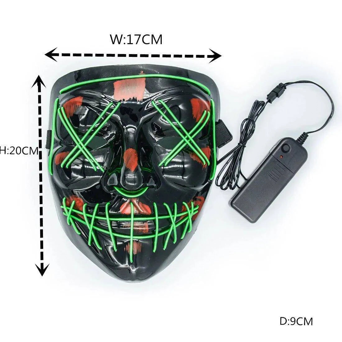 🎃 Light Up the Night with Our Electrifying Halloween LED Mask! 🌟 - Home Kartz