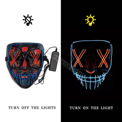 🎃 Light Up the Night with Our Electrifying Halloween LED Mask! 🌟 - Home Kartz