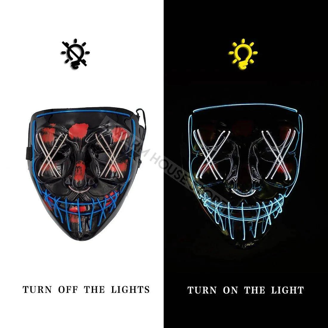 🎃 Light Up the Night with Our Electrifying Halloween LED Mask! 🌟 - Home Kartz