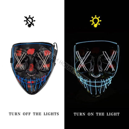 🎃 Light Up the Night with Our Electrifying Halloween LED Mask! 🌟 - Home Kartz