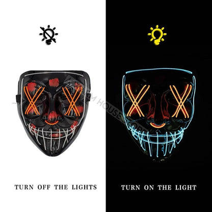 🎃 Light Up the Night with Our Electrifying Halloween LED Mask! 🌟 - Home Kartz