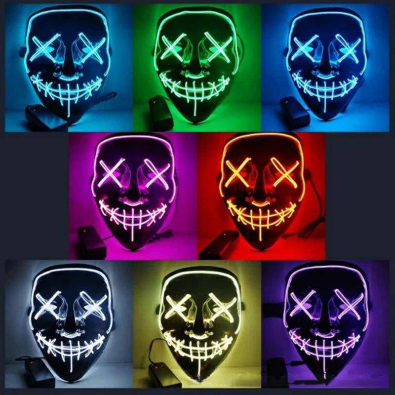 🎃 Light Up the Night with Our Electrifying Halloween LED Mask! 🌟 - Home Kartz