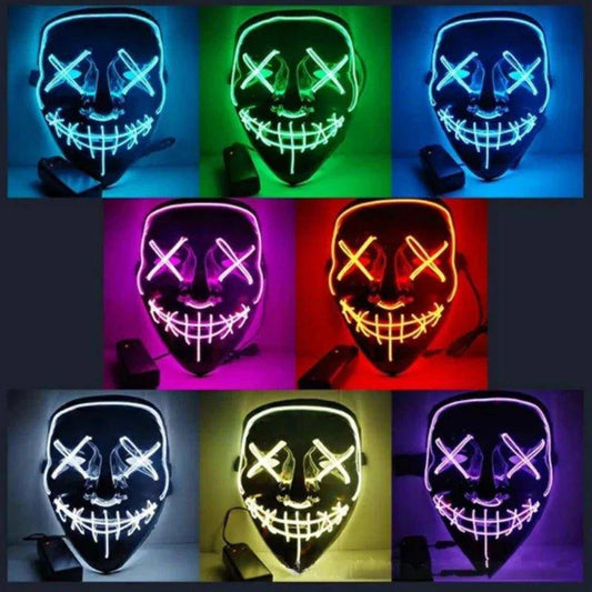 🎃 Light Up the Night with Our Electrifying Halloween LED Mask! 🌟 - Home Kartz