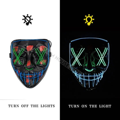 🎃 Light Up the Night with Our Electrifying Halloween LED Mask! 🌟 - Home Kartz