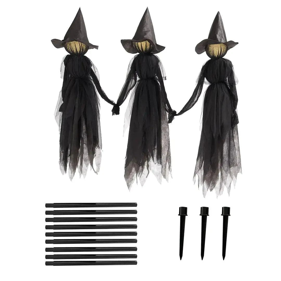 Lighted Halloween Witch Stake – Enchant Your Yard with a Mystical Glow - Home Kartz